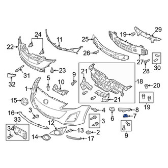 Mazda OE - Front Lower Bumper Cover Bracket