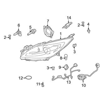 Mazda OE - Front Lamps - Headlamp Components (HID)