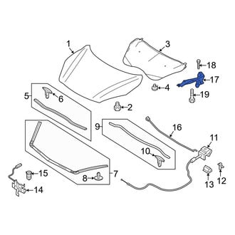 Mazda OE - Front Right Hood Hinge