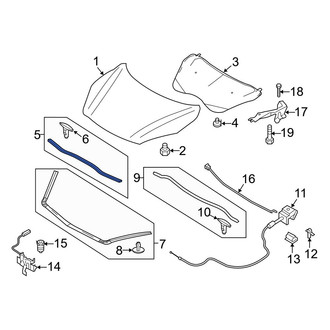 Mazda OE - Front Center Hood Seal