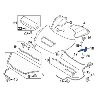 Mazda OE - Front Right Hood Hinge