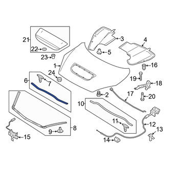 Mazda OE - Front Center Hood Seal