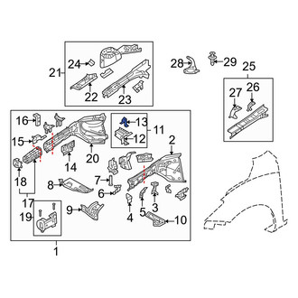 Mazda OE - Fender Rail Bracket