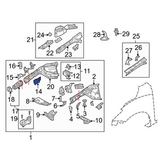 Mazda OE - Left Lower Frame Side Member Reinforcement
