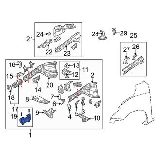 Mazda OE - Front Left Frame Rail End