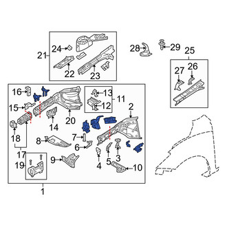 Mazda OE - Front Left Frame Side Member Assembly