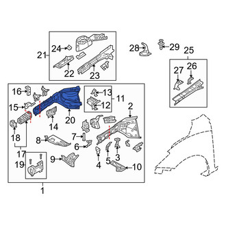 Mazda OE - Front Left Inner Frame Side Member