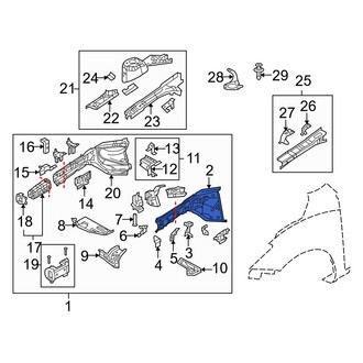 Mazda OE - Front Left Outer Frame Side Member