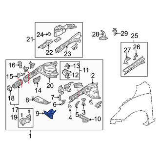 Mazda OE - Right Lower Frame Side Member Reinforcement