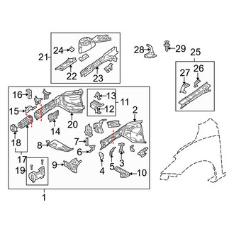 Mazda OE - Fender - Structural Components & Rails