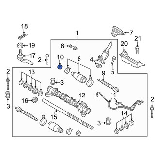 Mazda OE - Inner Steering Tie Rod Nut