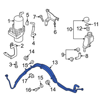 Mazda OE - Front Power Steering Pressure Line Hose Assembly