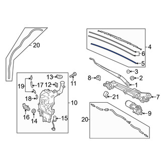 Mazda OE - Front Left Wiper Blade Refill