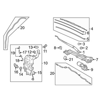Mazda OE - Windshield - Wiper & Washer Components