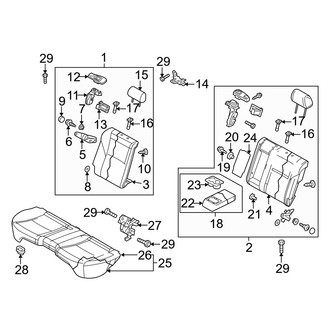 Mazda OE - Seats & Tracks - Rear Seat Components (i / S Sedan)
