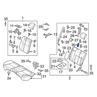 Mazda OE - Rear Seat Belt Anchor Plate Cover