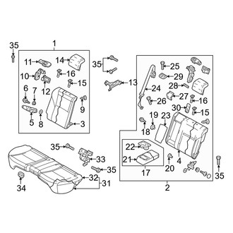 Mazda OE - Seats & Tracks - Rear Seat Components (i / Mazdaspeed / S Hatchback)