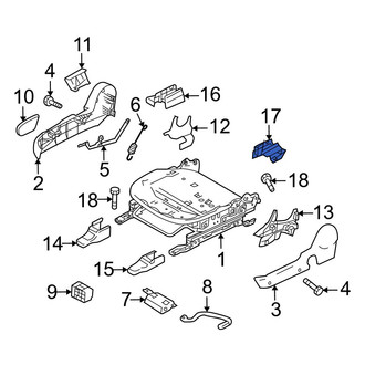 Mazda OE - Rear Right Outer Seat Track Cover