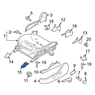 Mazda OE - Front Left Outer Seat Track Cover