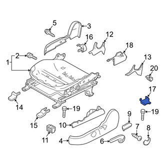 Mazda OE - Rear Left Outer Seat Track Cover