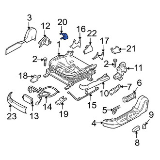 Mazda OE - Rear Left Inner Seat Track Cover