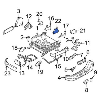 Mazda OE - Rear Left Seat Track Cover