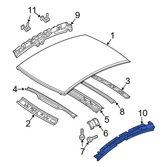 Mazda OE - Right Roof Side Rail Reinforcement