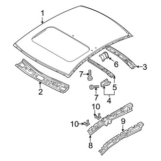 Mazda OE - Roof & Components (With Sunroof), (i / S Sedan)