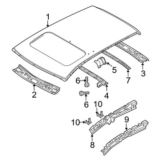 Mazda OE - Roof & Components (With Sunroof), (i / Mazdaspeed / S Hatchback)