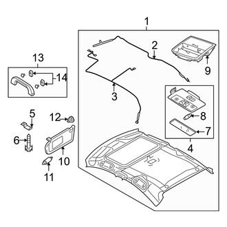 Mazda OE - Roof - Interior Trim (W/O Sunroof), (Hatchback)