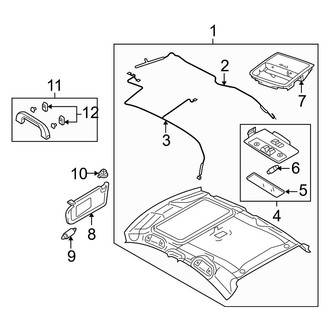 Mazda OE - Roof - Interior Trim (With Sunroof), (Hatchback)