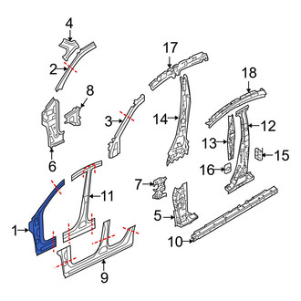 Mazda OE - Left Outer Body A-Pillar