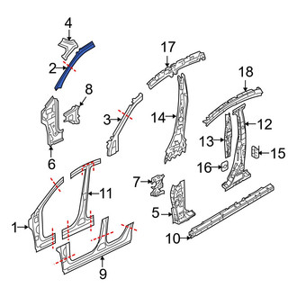Mazda OE - Left Upper Inner Body A-Pillar