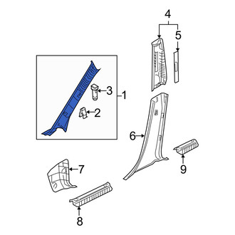 Mazda OE - Right Body A-Pillar Trim Panel