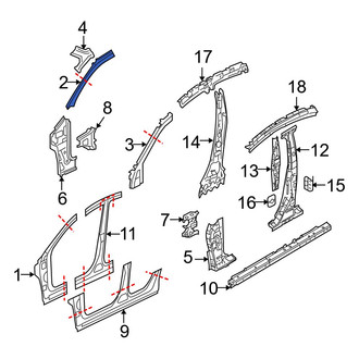 Mazda OE - Right Upper Inner Body A-Pillar