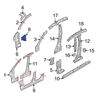 Mazda OE - Right Cowl Side Panel