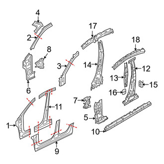 Mazda OE - Pillars, Rocker & Floor - Center Pillar (Mazdaspeed / S Hatchback)