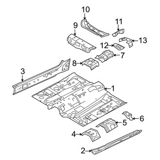 Mazda OE - Pillars, Rocker & Floor - Floor & Rails (i / Mazdaspeed / S Hatchback)