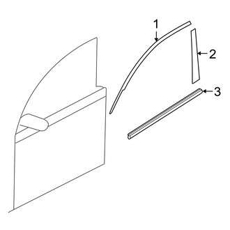 Mazda OE - Front Door - Exterior Trim