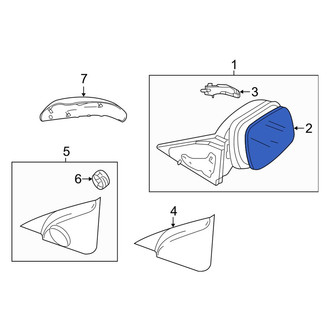 Mazda OE - Front Left Door Mirror Glass