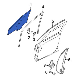 Mazda OE - Rear Right Door Glass