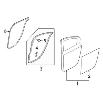Mazda OE - Rear Door - Door & Components (i / S Sedan)