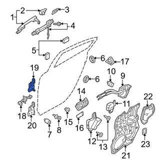 Mazda OE - Rear Right Upper Door Hinge