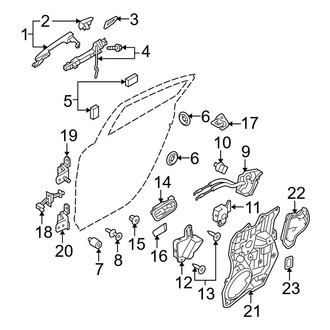 Mazda OE - Rear Door - Lock & Hardware (i / S Sedan)