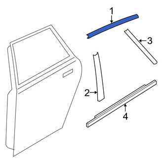 Mazda OE - Rear Right Door Reveal Molding
