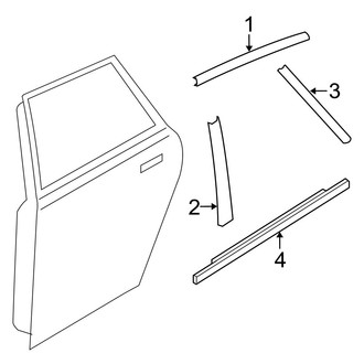 Mazda OE - Rear Door - Exterior Trim (i / Mazdaspeed / S Hatchback)