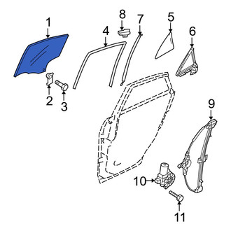 Mazda OE - Front Left Door Glass