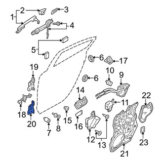 Mazda OE - Rear Right Lower Door Hinge