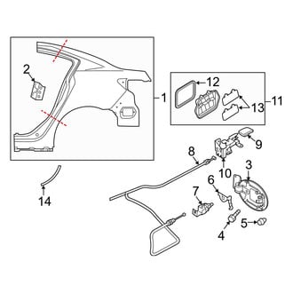 Mazda OE - Quarter Panel & Components (i / S Sedan)