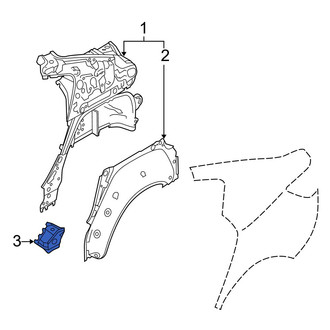 Mazda OE - Right Lower Quarter Panel Reinforcement